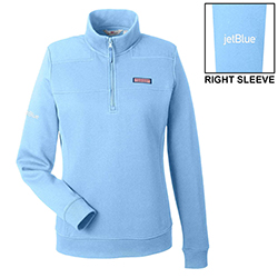 LADIES VINEYARD VINES COLLEGIATE SHEP 1/4 ZIP